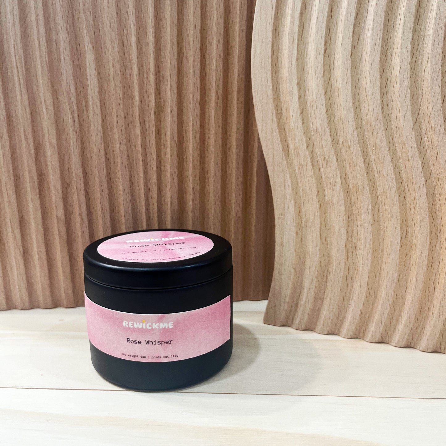 Rose Whisper Candle Tin