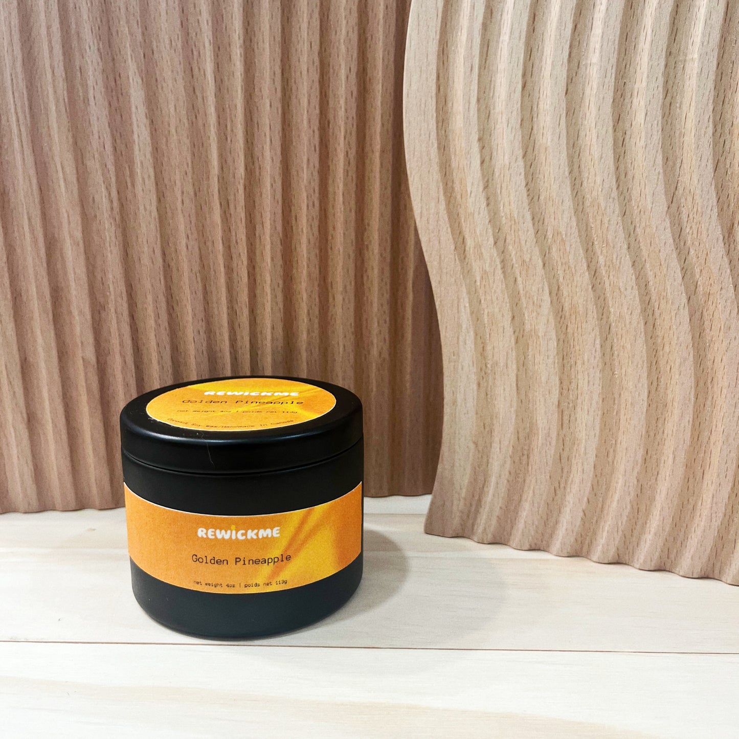 Golden Pineapple Candle Tin